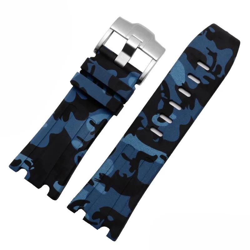 Силиконовый ремешок для часов AP Audemars и Piguet, резиновый ремешок для часов Royal Oak Offshore 26400, водонепроницаемый, потостойкий ремешок для часов 28