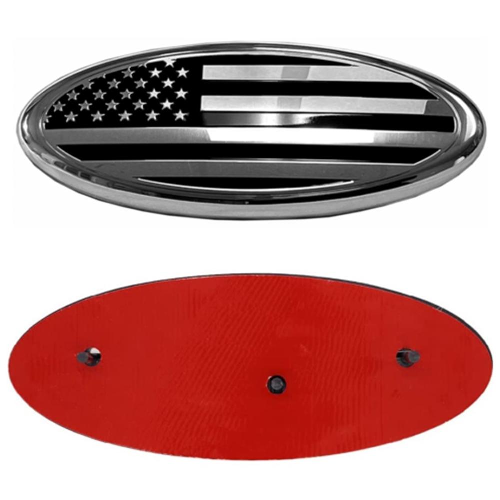 Логотип 9 дюймов/серебряный флаг в нижней части передней части автомобиля, прочный логотип