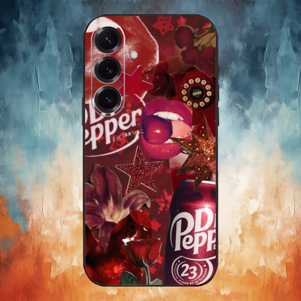 Обои Dr Pepper Чехол для телефона для Samsung Galaxy A20,21s,22,31,32,52,53,72,73,80,91 Мягкий черный корпус