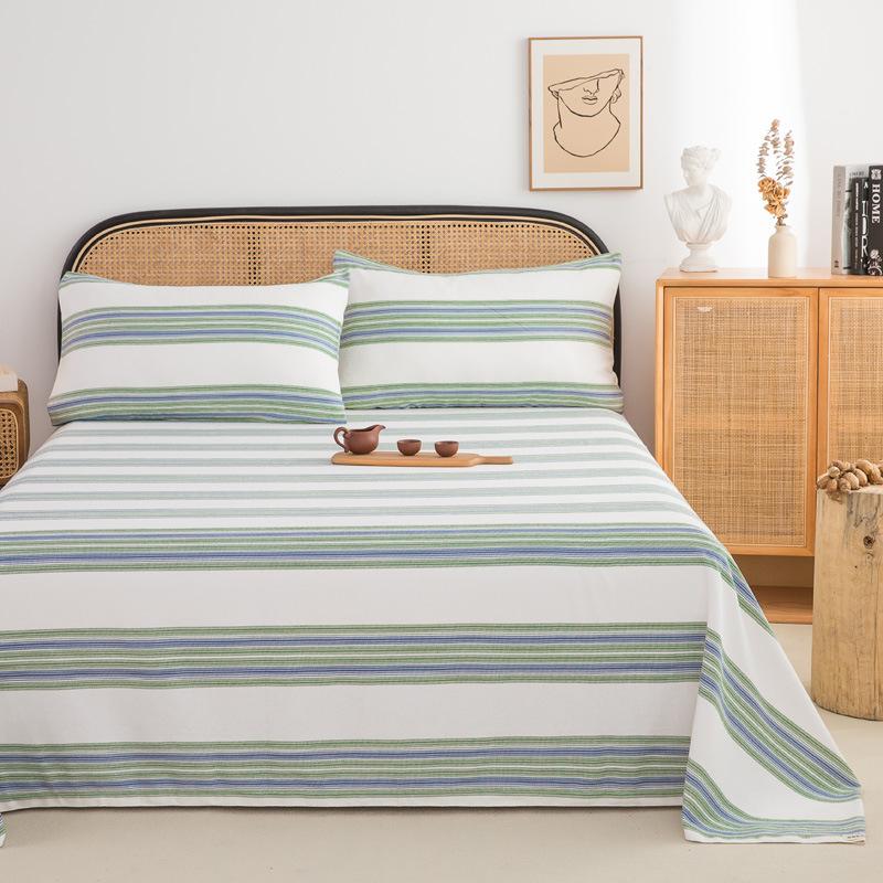 Оптовая продажа 100% хлопок старые грубые тканые простыни чистый хлопок кан одинарный комплект из трех предметов одинарная мягкая циновка студенческое общежитие циновка