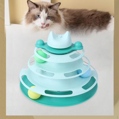 Мяч-игрушка для кошек, 4 интерактивных с мячиками, игра для тренировки и движения