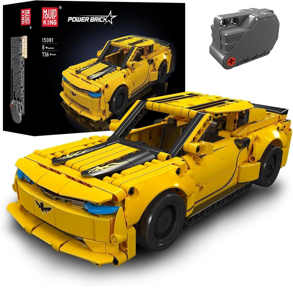 MOULD KING Challenger SRT Hellcat Super Car Block Set Pullable Car Block Set Adult and Children's Building Toys 8+