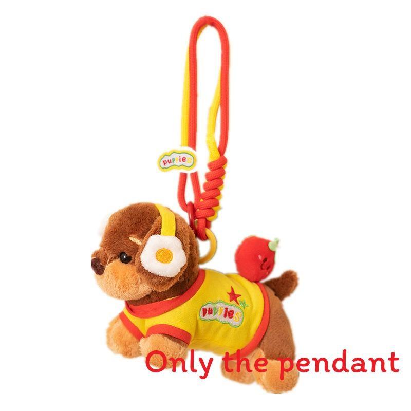 Plush Dachshund Dog Keychain With Soft Short Plush For Bag Decoration And Gift