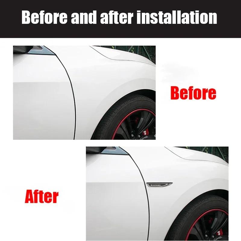 YKFEA1 2Pcs Car Side Fender Stickers Decals for Citroen C1 C2 C3 C4 C4L C5 Cactus C-Elysee Picasso Berlingo Xsara VTS DS4 DS3 Badge