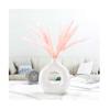 New Ceramic Donut Vase, Pampas Grass Flower Vase, Home Decor Centrepiece for Office or Gifts - (White, 6 Inch)
