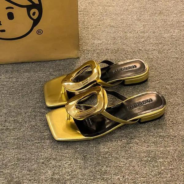 Тапочки женские летние туфли квадратный каблук резиновые шлепанцы шлепанцы Pantofle Block Hawaiian Soft 2024 Туфли резиновые шлепанцы Slipp