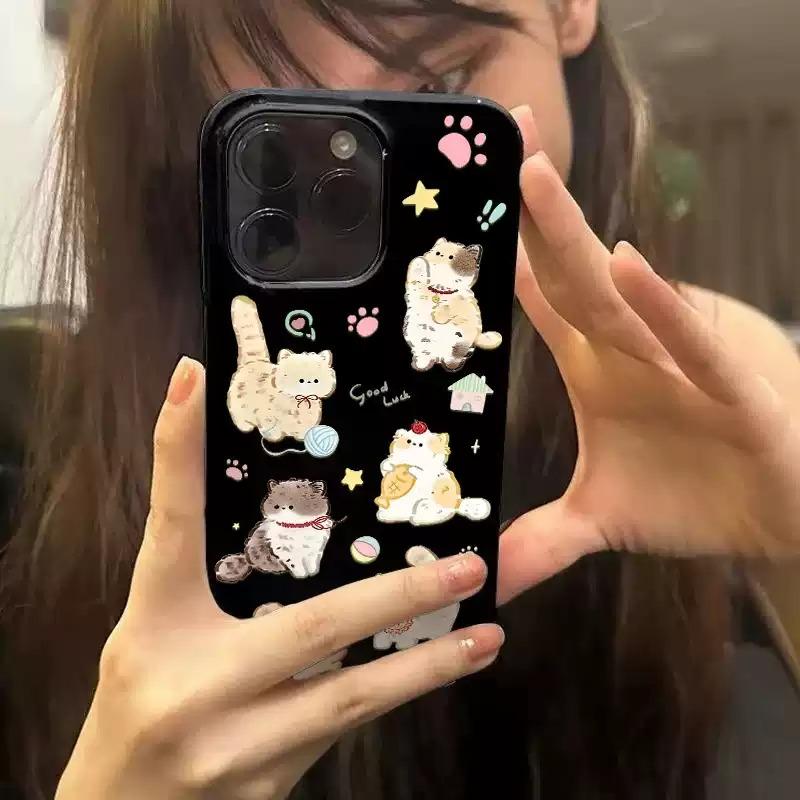 Любовь Множество Милых Кошек Дом Чехол для Телефона Для IPhone 17 Air 16 15 14 Plus 13 12 11 Pro Max Пылезащитный Гибкий Защитный Чехол