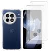 Противоударный чехол - Phonillico® - OnePlus 13 - Мягкий - Прозрачный - 2 Закаленных стекла