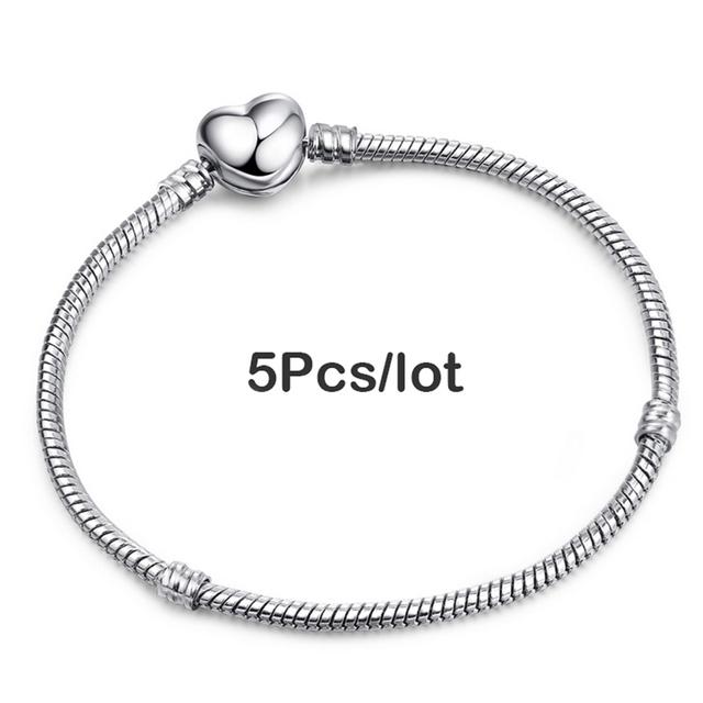 5pcs /Lot Sale Popular Charm Bracelets Diy Elegant Leather Chain Charms Bracelets Bangles For Women Jewelry Gift