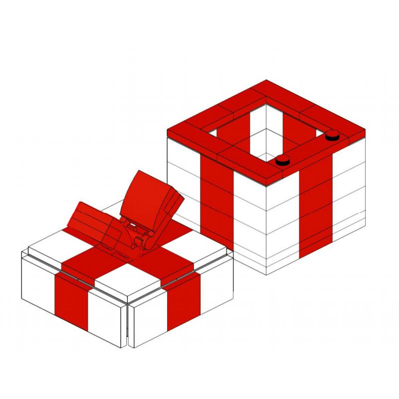 MOC Building Blocks Assembled Toy Gift White Butterfly Ring Box Gift Box Model