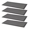 4pcs Floor Vent Mesh Cover PVC Magnetic Dust Proof Floor Register Screen Cover for Home Wall Ceiling Black