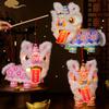 Lion Dance Lantern Handmade Chinese Traditional Lion DIY Crafts Spring Festival Handheld Lantern for Chinese New Year Mid-Autumn Festival Home Decor