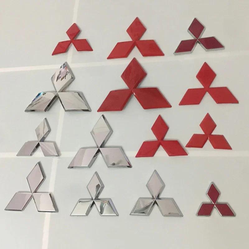 ABS for Mitsubishi Lancer ASX Colt Pajero V7 Outlander Eclipse Delica EVO Car Front Grille Badge Decal Cover Rear Emblem