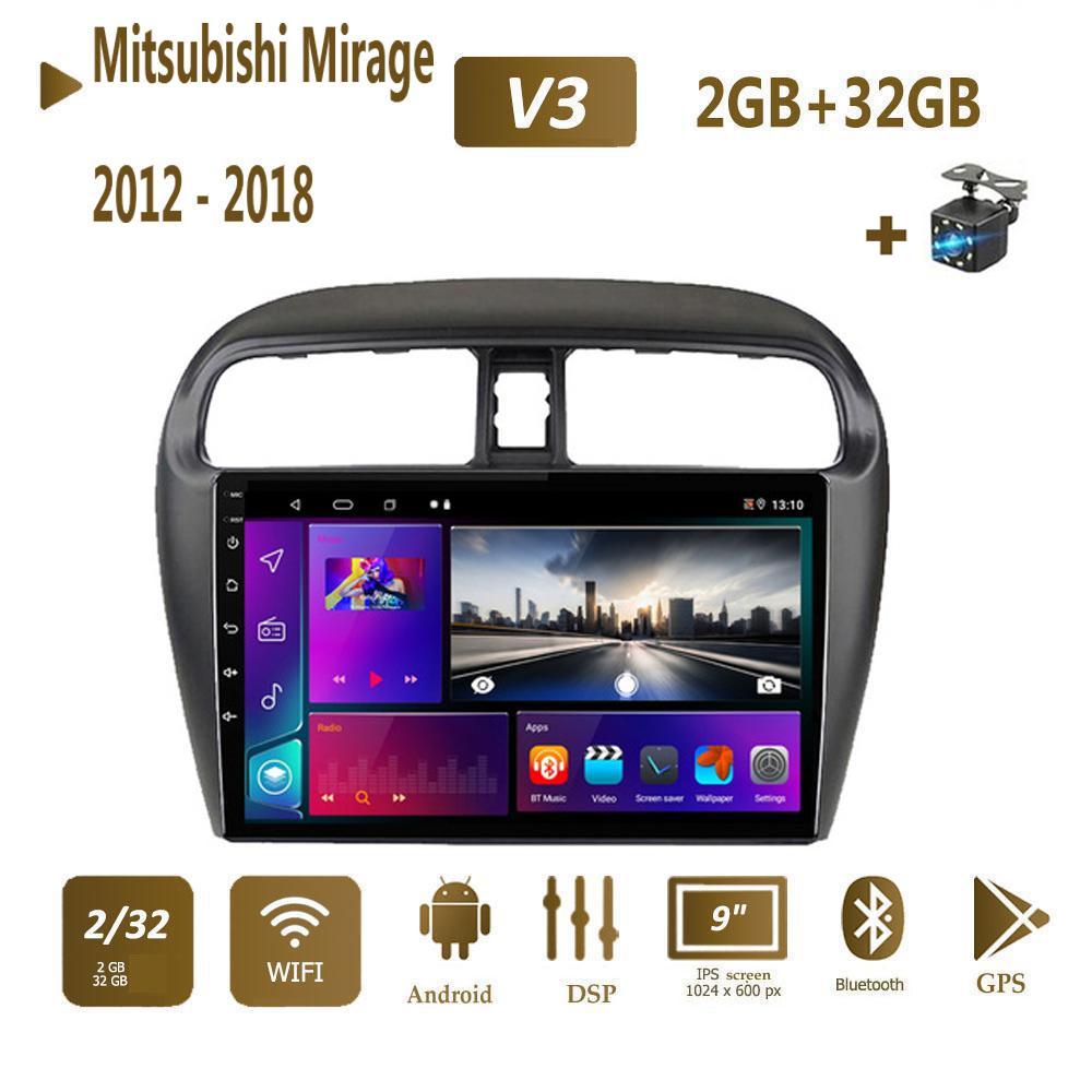 Автомобильный радиоприемник Android Auto для Mitsubishi Mirage Attrage 2012-2018 Space Star 2014 мультимедийный плеер GPS Naigation стерео Carplay HU 2 + 32 ГБ