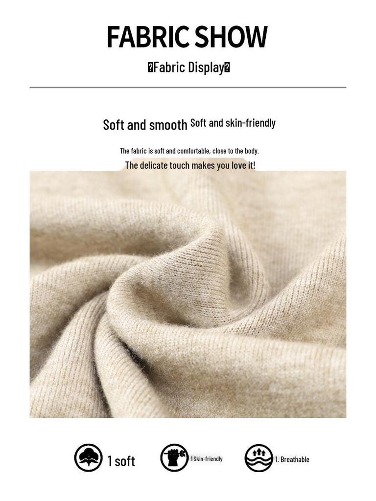 Men's Autumn Slim Fit Half High Neck Sweater - Solid Color Youth Base Sweater