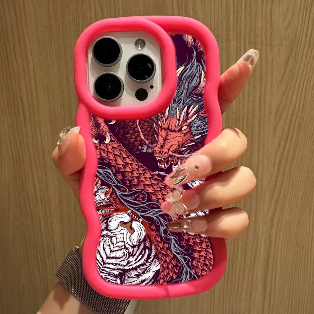 Чехлы для телефонов Ae77 Dragon Design Art защитные для Samsung S24 Plus S23 Ultra A14 A55 A05s A06 Honor X9b Motorola OnePlus Big Wave TPU задняя крышка