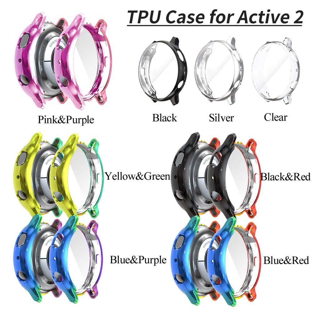 Slim Bumper Frame Full Screen Protector Protective Cover Watch Case Coloful Plating TPU Case
