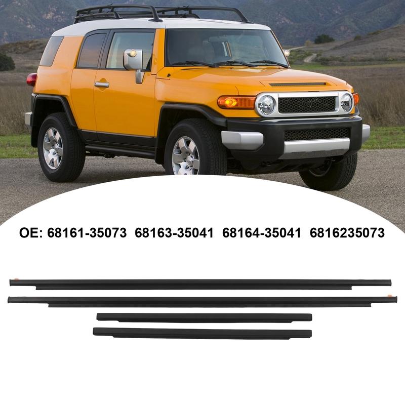 68163‑35041 Door Window Moulding Trim 6816235073 Front Rear Weatherstrip Replacement for FJ Cruiser 2007‑2014
