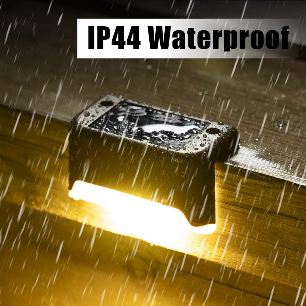 8 шт., уличная лестница, солнечный светильник, водонепроницаемый садовый шаг, светодиодная лампа, забор, дорожка, двор, патио, декор для балкона, освещение лужайки, белый теплый свет