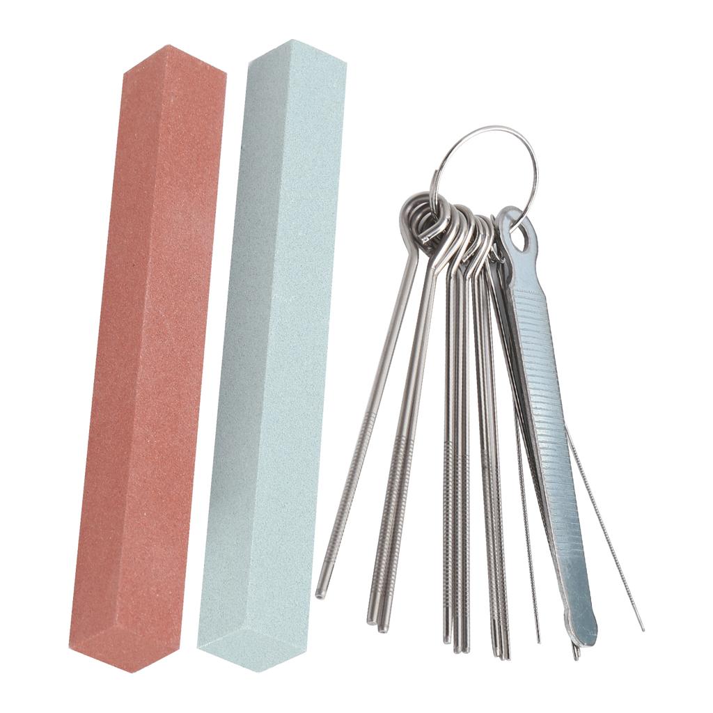 Guitar Polishing Tool Nut Saddle Grooves Sanding Files Stone Musical Instrument Maintain KitM02802