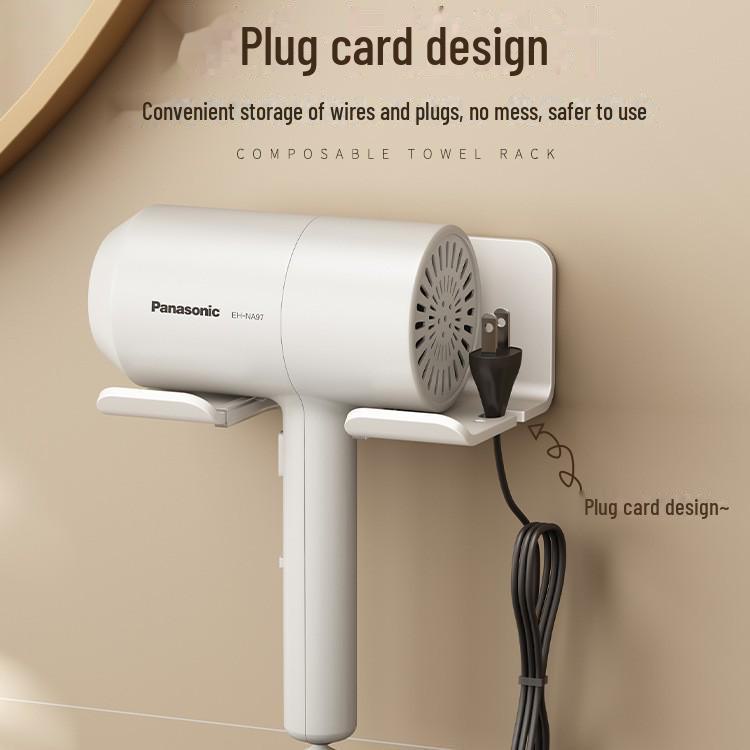 Стойка для хранения фена и бритвы — органайзер для ванной комнаты без перфоратора