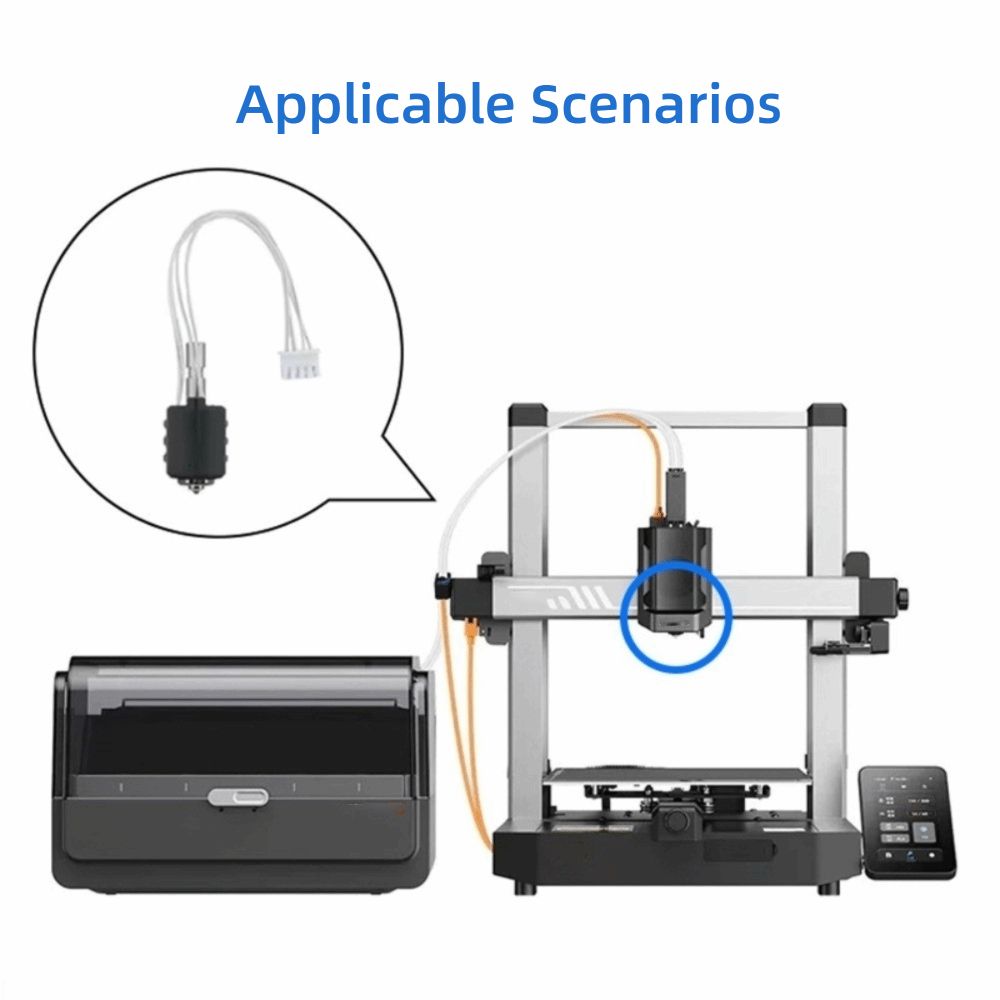 0.2mm 0.4mm 0.6mm 0.8mm 3D Printing Nozzle Quick-Swap Hardened Steel Hotend Integrated for Anycubic Kobra 3 Max Combo