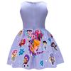Kids Girls Anime Cartoon KPop Super Star Singer Printed Sleeveless Bow Casual Party Princess Dress Halloween Cosplay Costumes