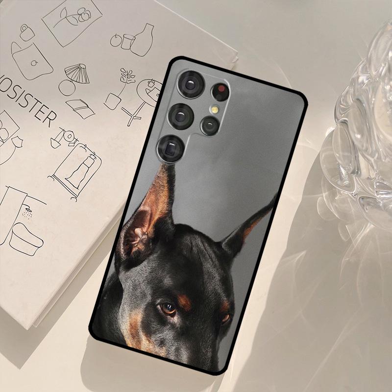 Doberman dog Phone Case For Samsung Galaxy S26 S24 S20 S21 S22 S23 S25 Ultra S10 Plus S25 FE Back Cover