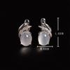 Легкие роскошные элегантные серьги из натурального белого лунного камня, модные ювелирные изделия из стерлингового серебра 925 пробы для женщин и девочек, подарки на день рождения