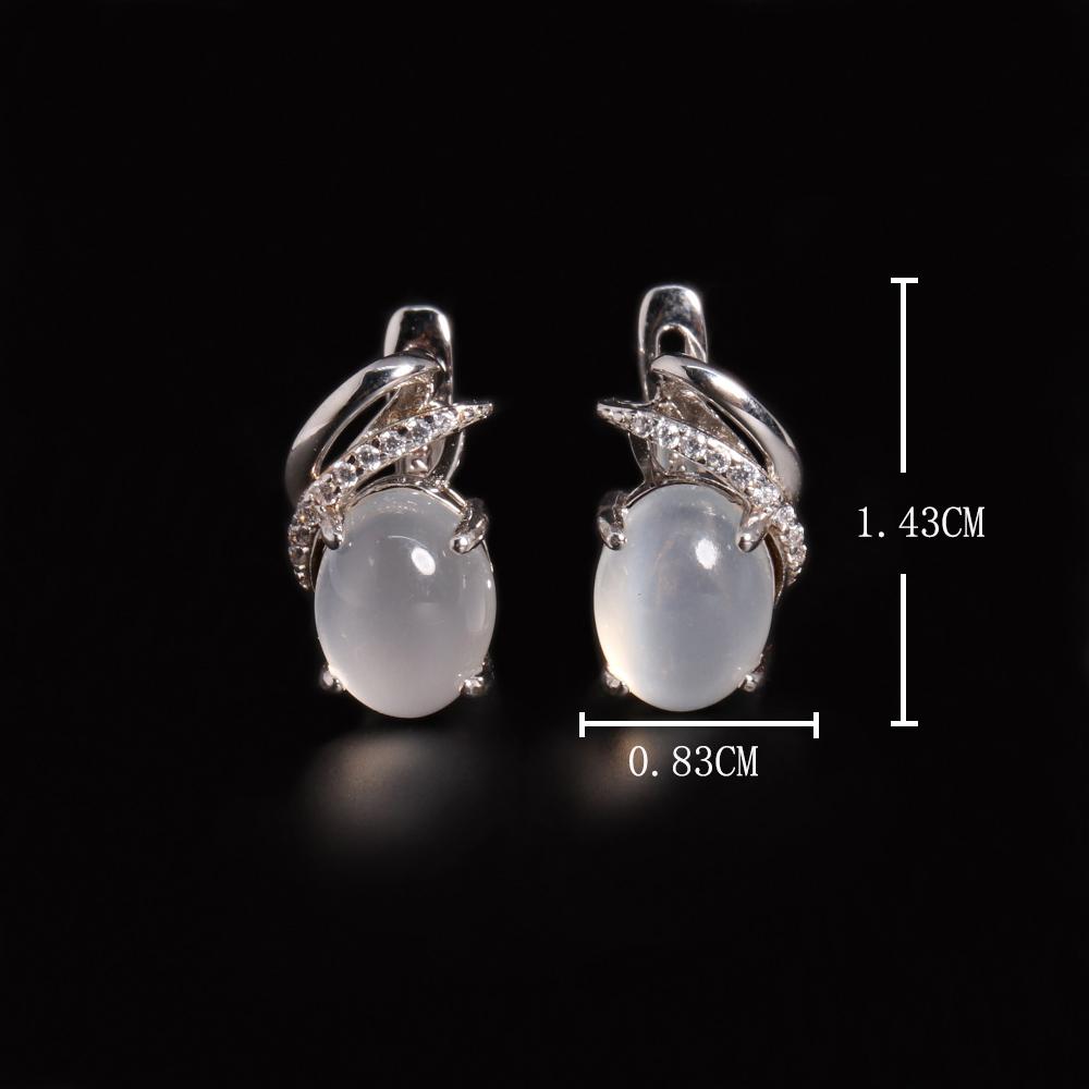 Легкие роскошные элегантные серьги из натурального белого лунного камня, модные ювелирные изделия из стерлингового серебра 925 пробы для женщин и девочек, подарки на день рождения