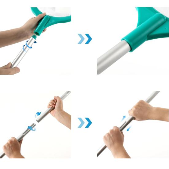 Pool Leaf Skimmer Net Ultra Fine Mesh with Long Handle Easy To Use Detachable Swimming