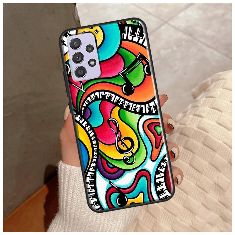 Музыкальный Пианино Элегантный Чехол Для Samsung Galaxy A14 A34 A54 A12 A22 A32 A42 A52 A13 A23 A33 A53 A50 A51 A71 Чехол