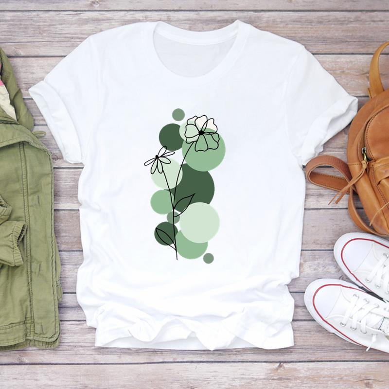 (Азиатский размер)Женская футболка с принтом в стиле акварели, тренд 90-х годов, милая женская футболка, модная футболка, одежда, повседневная футболка с коротким рукавом и графикой
