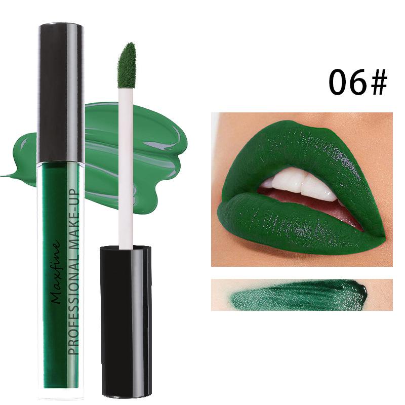 MAXFINE Halloween Lip Glaze Lipstick Without Dipping Cups, Waterproof, Not Discoloration