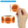 500pcs Permanent Inventory Labels Use First Stickers Orange Stickers for Organization Stockroom Office School Stationery Supplie