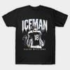 Мужская черная футболка с принтом Caleb Williams Chicago Iceman Подпись Печать на бумаге для трансфера без вырезания Хлопковая футболка
