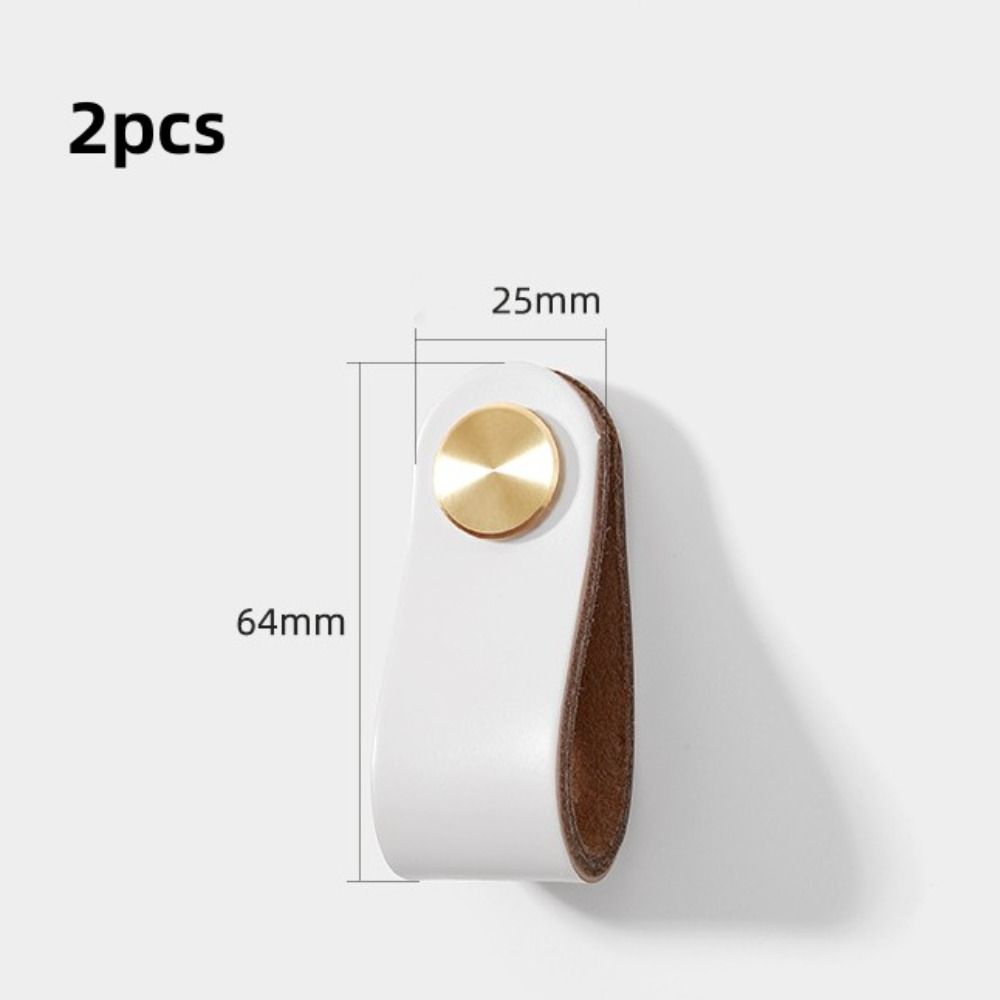 Wardrobe Eco-Friendly Leather Door Handles Cabinet Handle Drawer Pull Knobs Furniture Handle