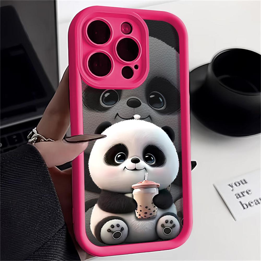 Чехол Panda Soft TPU для iPhone 15 Pro Max, чехлы для iPhone 16 13 14 11 12 7 8 Plus SE 15promax 15pro 16pro 16promax, чехол Funda