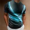 Men's T Shirt Curved Radiance Graphic 3D Printed T-shirts Casual Loose Short Sleeve Tees Oversized Men Clothing Tops