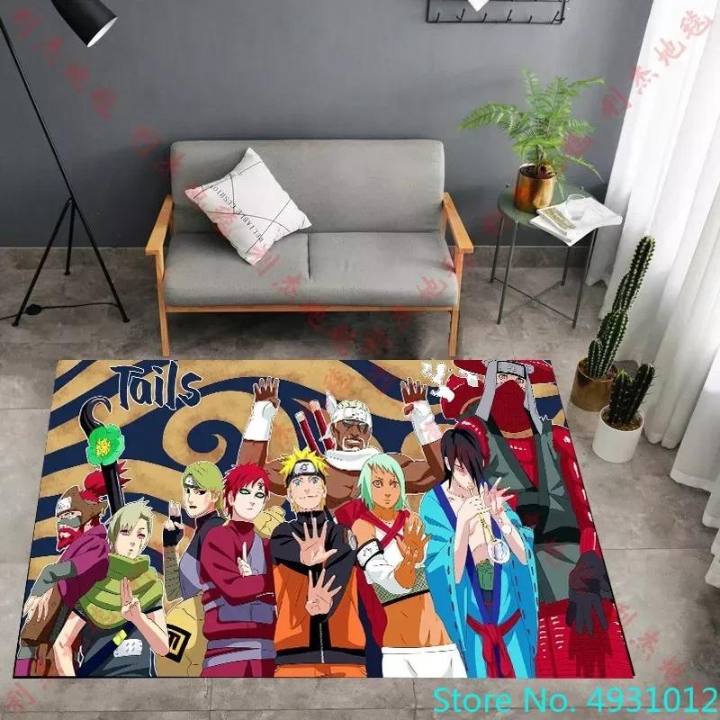 Creative 3D Carpet Akatsuki Naruto Sasuke Anime Print Living Room Bedroom Decoration Rug Children Anti Slip Crawling Mat