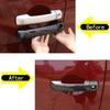 For Toyota FJ Cruiser 2007- ABS Carbon Fiber/Silver/Matt black Car Outer Door Handle Cover Trim Auto Accessories Stickers