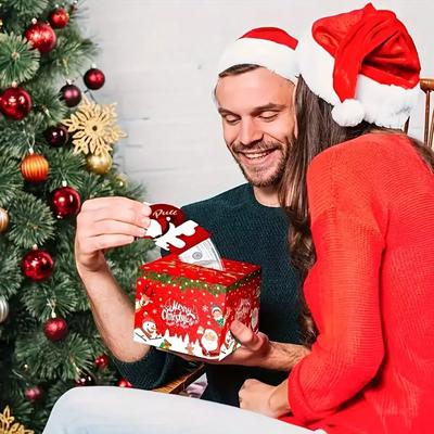 1/2 шт. Рождественская подарочная коробка с вытягивающимися деньгами, красная рождественская коробка-сюрприз для денег, сувениры для детей и взрослых, подарки, забавный сюрприз, держатель для наличных