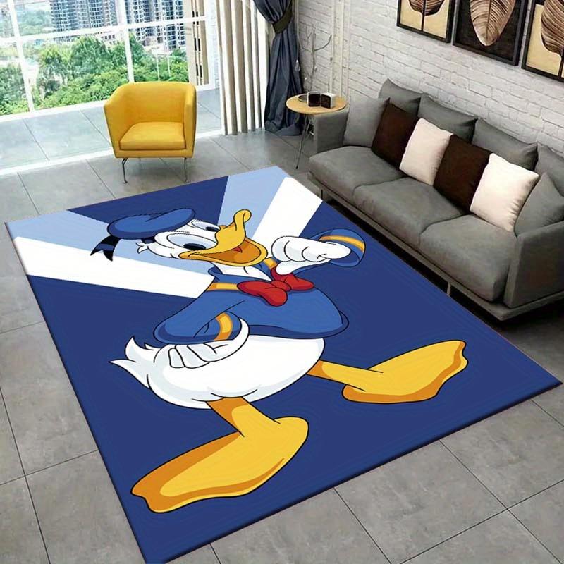 1pc Donald Duck Pattern Area Rug Soft Flannel Floor Mat for Living Room, Bedroom, Sofa Coffee Table Floor Mat, Machine Washable