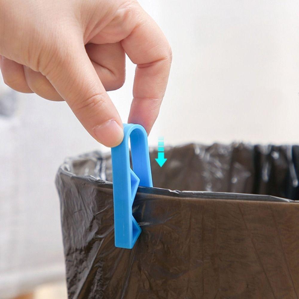 2Pcs Mini Trash Can Bin Clip Universal Storage Sealed Clip Durable Garbage Bag Fixed Clip  Household