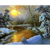 Full Round Drill 5D DIY Diamond Painting Winter Snow Embroidery Cross Stitch