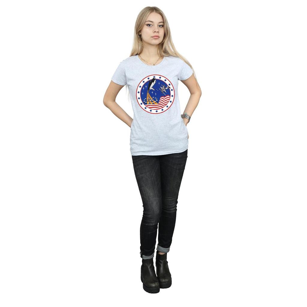 NASA Womens/Ladies Classic Rocket 76 Cotton T-Shirt