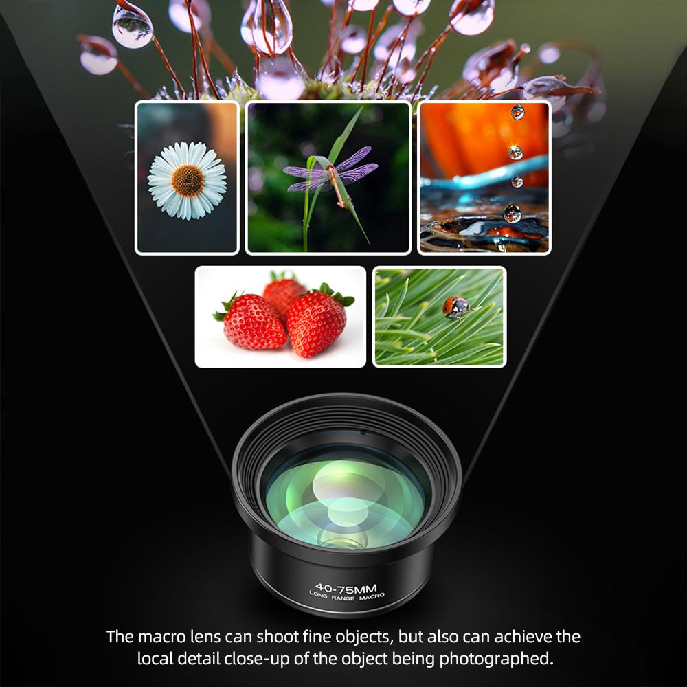 10X Universal Smartphone Macro Lens 4K Ultra High Definition Phone Camera Lens with Phone Clip