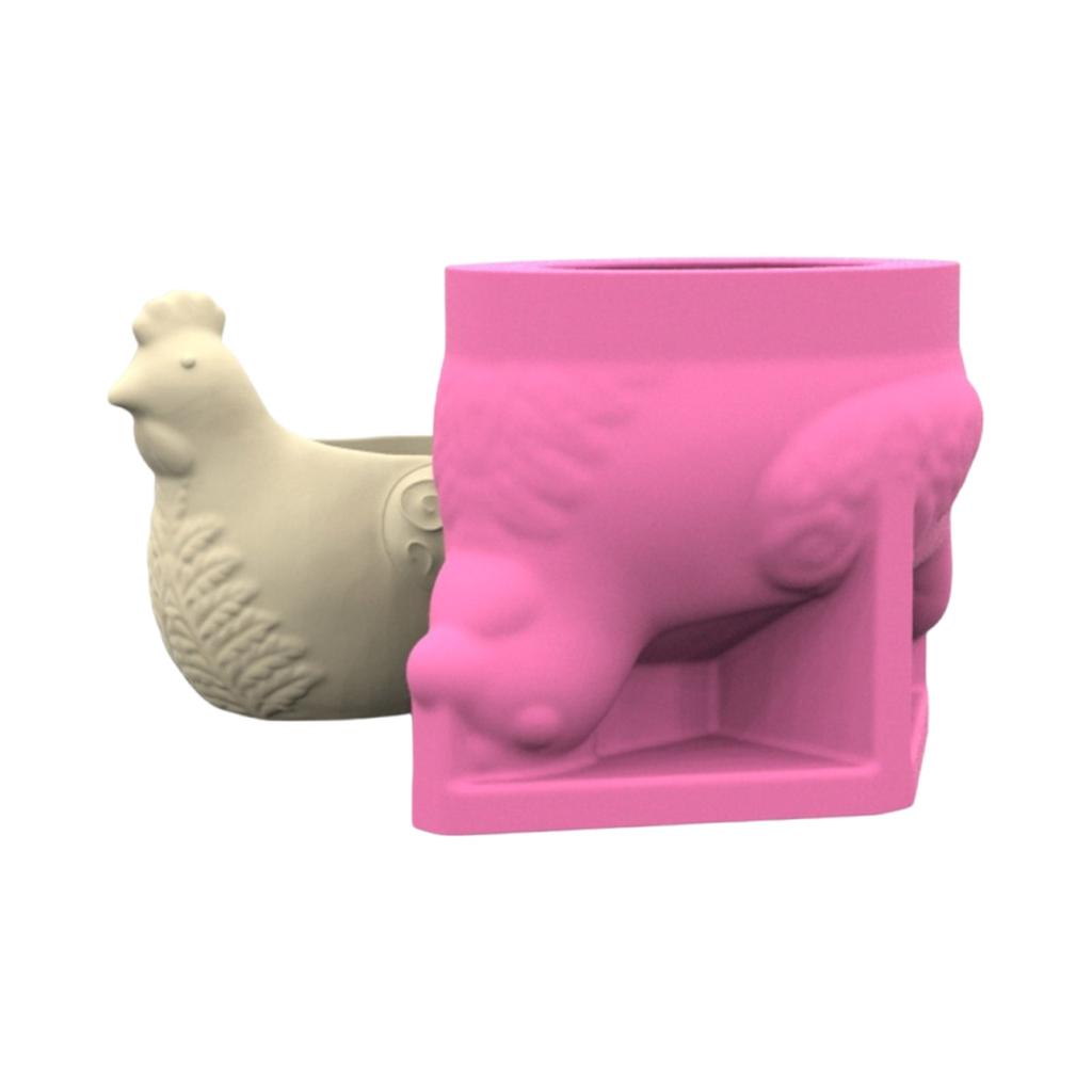 Многофункциональная силиконовая ваза в форме курицы, формы для суккулентных растений и креативного декора для дома