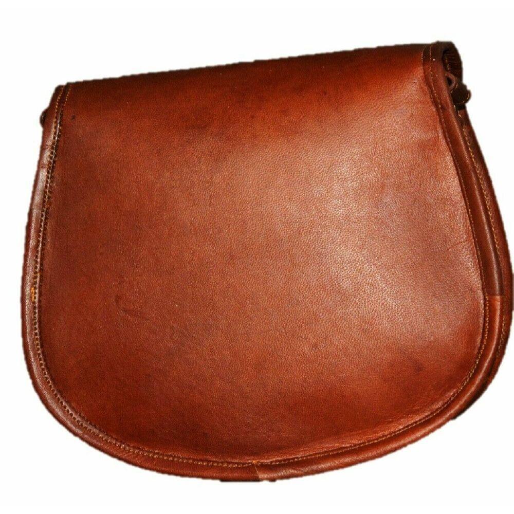 Женская сумка через плечо из козьей кожи, винтажная коричневая сумка-мессенджер на плечо