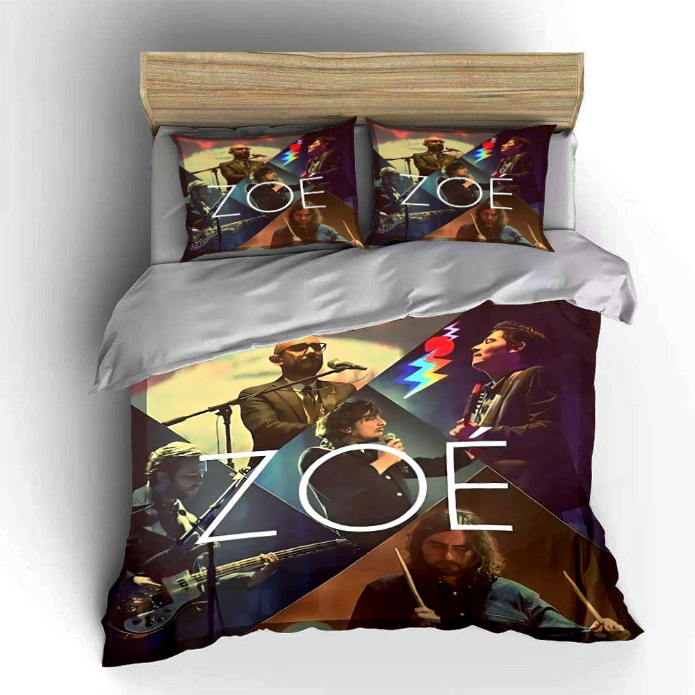 Zoé Band Artistic Collage Bedding Duvet Cover Set Duvet Cover Pillowcases (1*Duvet Cover 2*Pillowcases, without duvet insert)